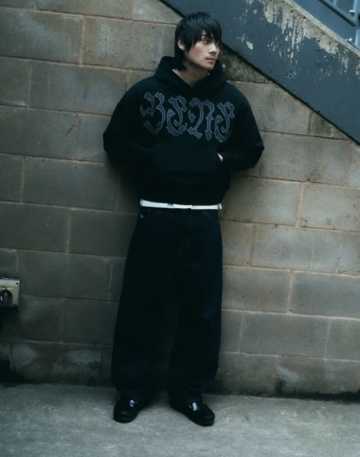 Star Polka Dot Hoodie (Black)